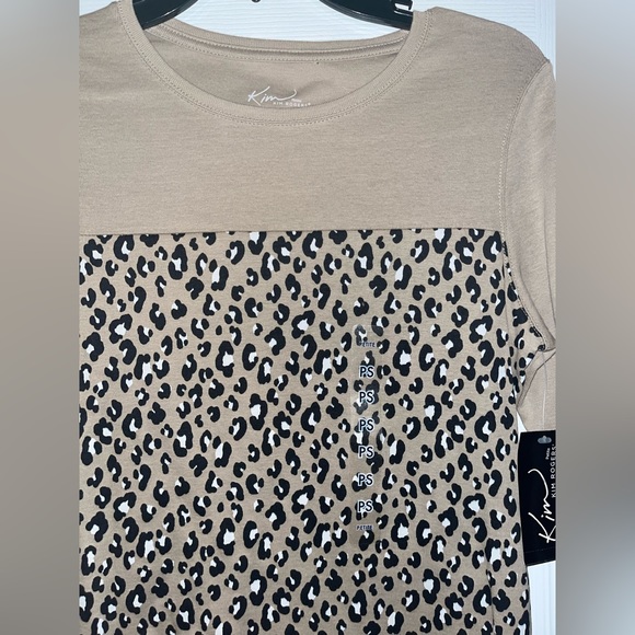 NWT, Kim Rogers Animal Print Top, Size Petite Small - Picture 3 of 5